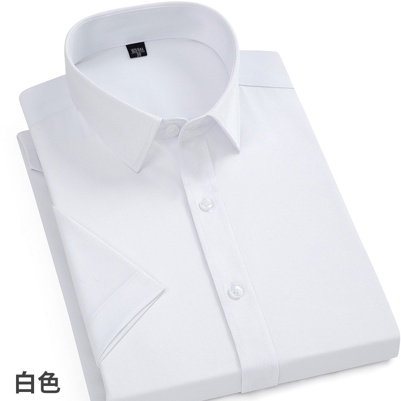 Nueva camisa de manga larga de algodón elástico antiarrugas sin planchar para hombres camisa de negocios de fácil cuidado para hombres en stock al por mayor