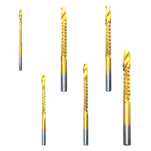 6PC Sawtooth Spiral Flute Drill Bit High-Speed Steel Multi-Function Slotting Drill Saw Combo Wood Hole Opening Kit