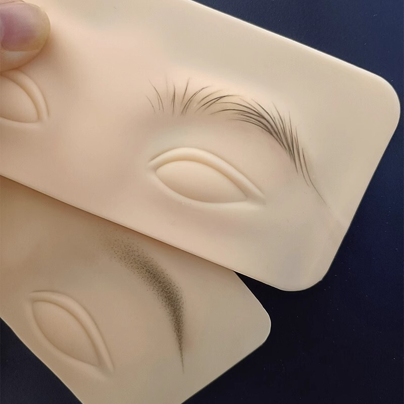 Semi-Permanent Tattoo Practice Leather, High-Quality Silicone Eyebrow Tattoo, Eyeliner, Thickeneded Artificial Leather, Novice Fake Leather