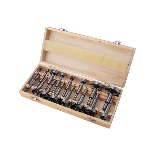16-piece set of multi-tooth woodworking flat-wing drill wood hinge drilling drill open mouth drill forstner bit