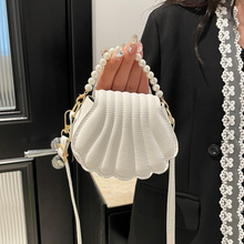 唯美潮流个性包包女2025春夏新款时尚单肩包简约百搭斜挎包贝壳包