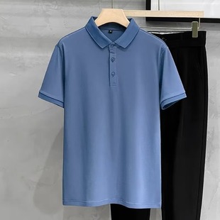 Lapel Short-sleeved Polo Shirt Men's Fashionable Brand Summer T-shirt Korean Style Slim-fit Fashionable 2025 New All-match T-shirt Top