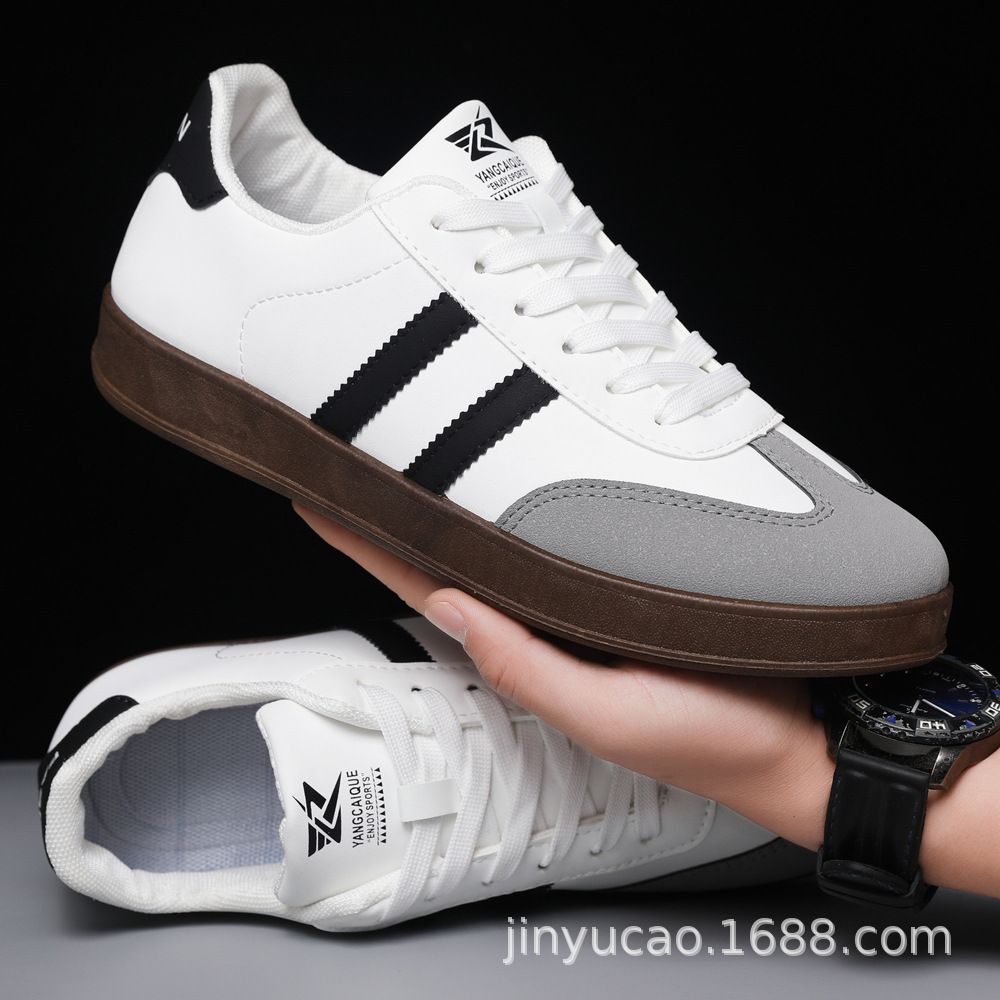 더쉰 남성화, 활용도 높은 플랫 화이트 슈즈, 캐주얼 스니커즈, 스포츠 트렌디 더쉰 스니커즈, 패셔너블하고 트렌디한 인기 스타일