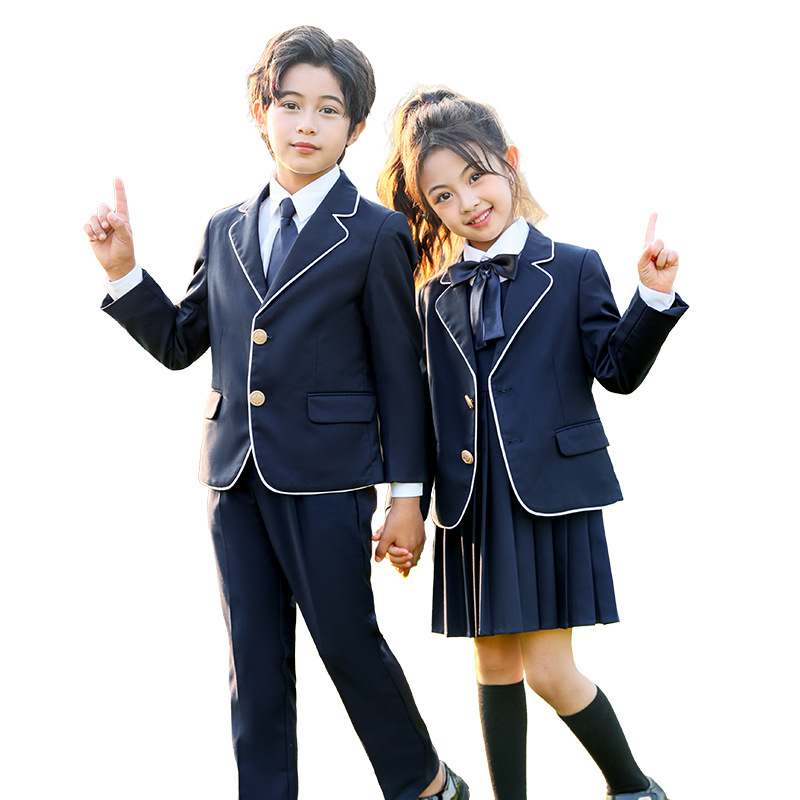 Ropa de jardín de infantes modelos de otoño e invierno trajes de niños y niñas de estilo británico