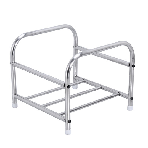 Stainless steel floor-standing basin rack baby bathroom toilet basin storage rack multi-functional bathtub rack wholesale