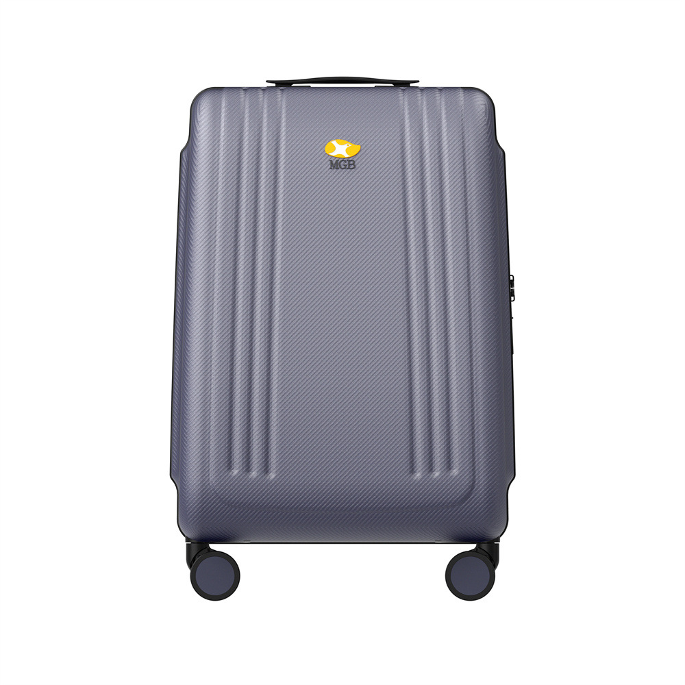 Vali cabin 20 inch sợi carbon nhẹ, bánh xe êm, khóa số an toàn — Màu xám