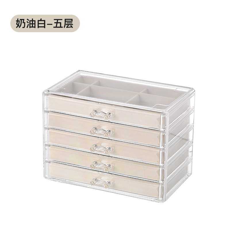 Caja de almacenamiento de joyas pendientes anti-oxidante collar acrílico de lana de alta calidad caja de joyas exquisitas artefactos