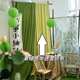 Grass green semi-transparent chiffon cloth [width 1.6*length 1m ] multiple shots without cutting