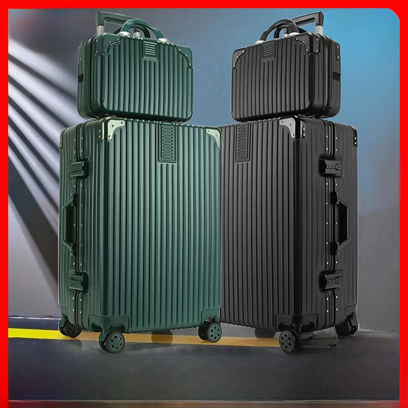 Trolley case universal wheel boarding suitcase female strong and durable retro suitcase student password box factory wholesale