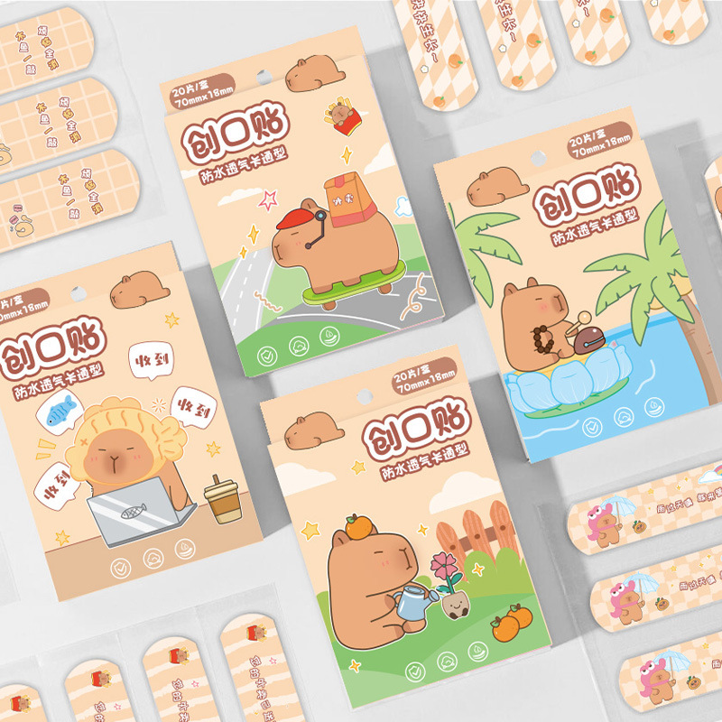 Impermeable y transpirable herida Banda-aid 20 piezas en caja al aire libre portátil versión familiar Band-Aid venta al por mayor