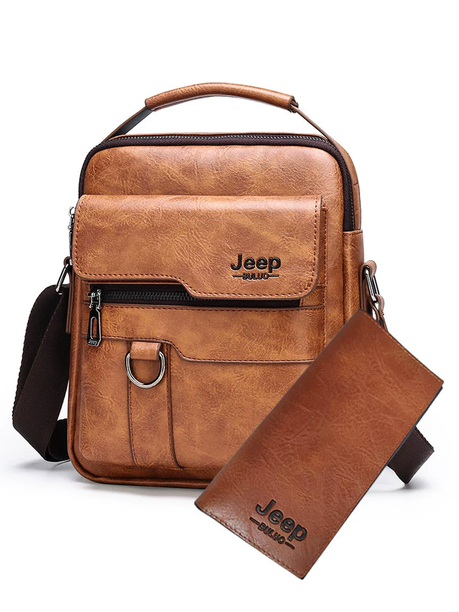 Jeep, one-shoulder bag, capacious shoulder bag, business laptop, business version