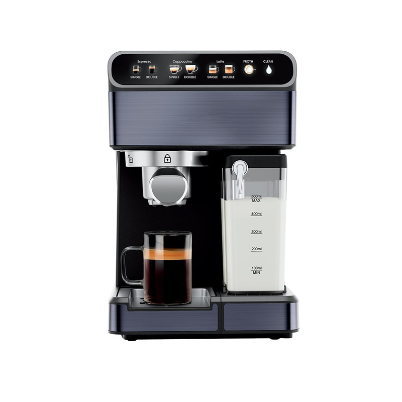 6-in-1 Automatic Espresso and Cappuccino Coffee Machine, One-Touch, with Milk Tank, Export Export