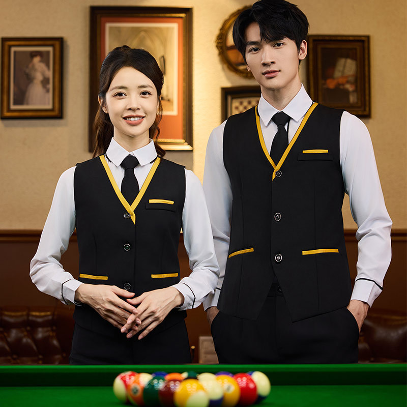 Billiard room vest custom printed logo billiard hall club teaching assistant professional clothing competition special vest overalls Billiard room vest custom printed logo billiard hall club teaching assistant professional clothing competition special vest overalls