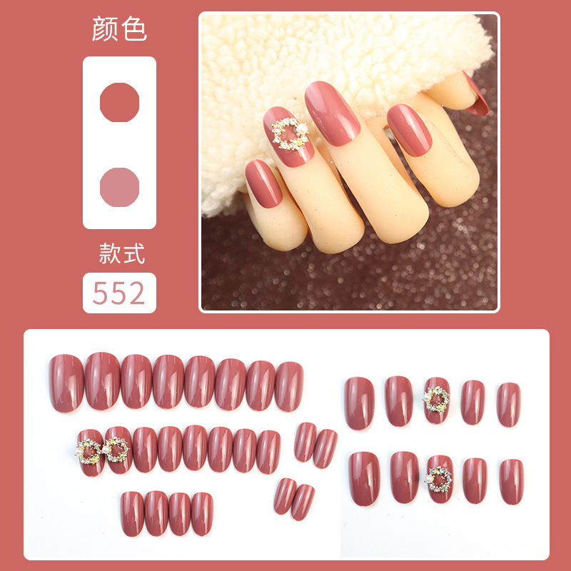 552-cameo Garland fake nail patch manicure finished bridal fake nail patch finished product 552-cameo Garland fake nail patch manicure finished bridal fake nail patch finished product