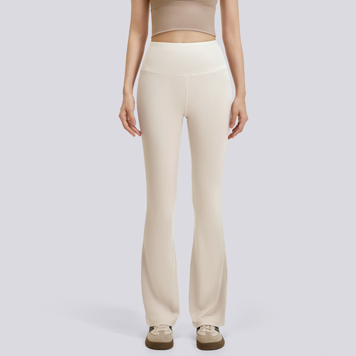 Pajama Hall High-Elastic Wide-Leg Micro-Booty Yoga Pants with Invisible High-Waist Lifts Buttocks Shaping Slimming Women's Trumpet Pants