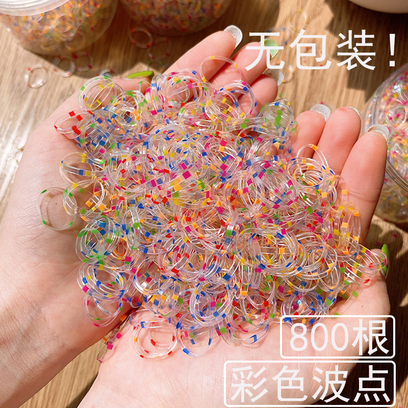 子供と女の子のための使い捨てゴムバンド髪を結ぶための高弾性ゴムリングヘッドバンドヘアバンド黒の太いレザーセットヘアロープ|undefined