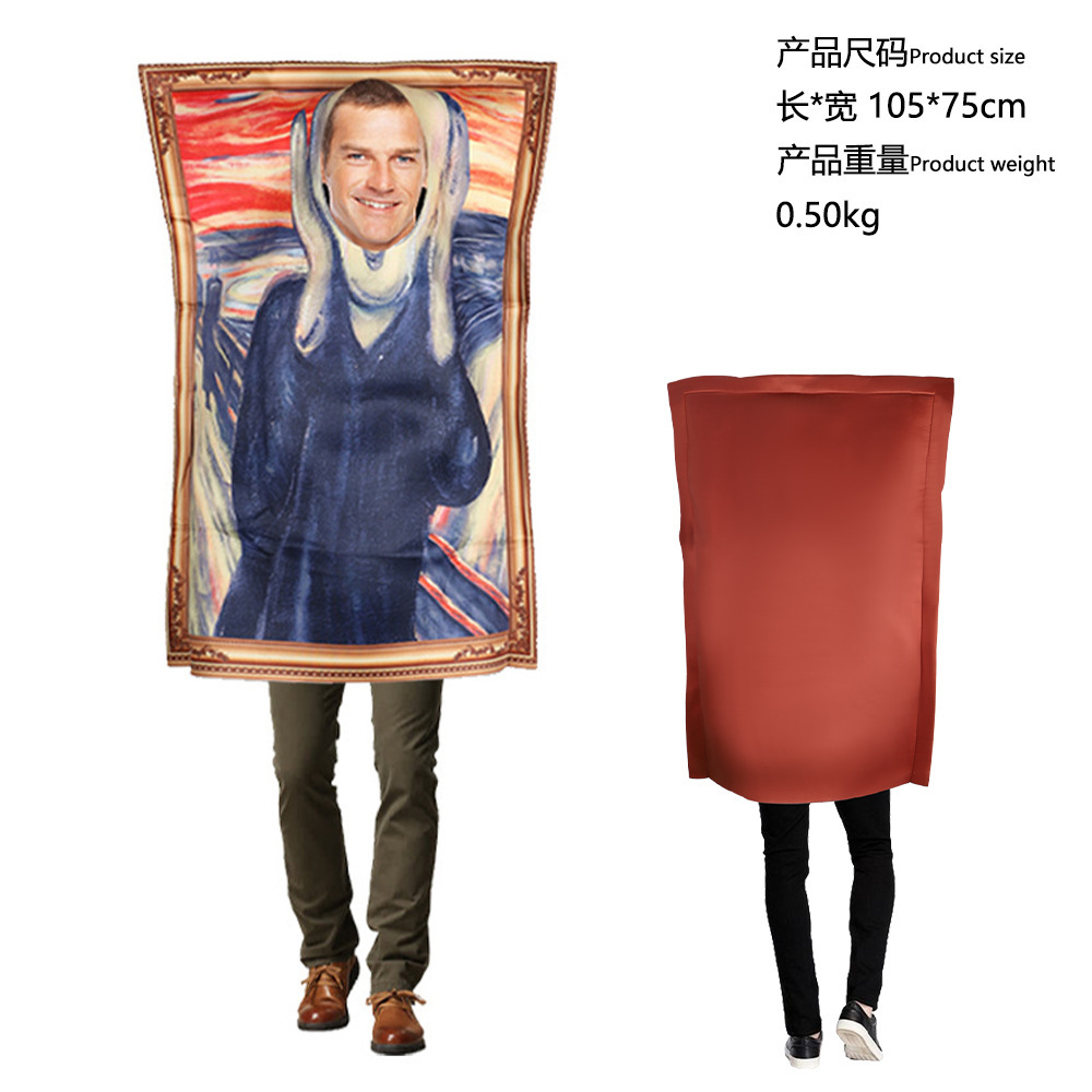 비명을 지르는 재미있는 의상