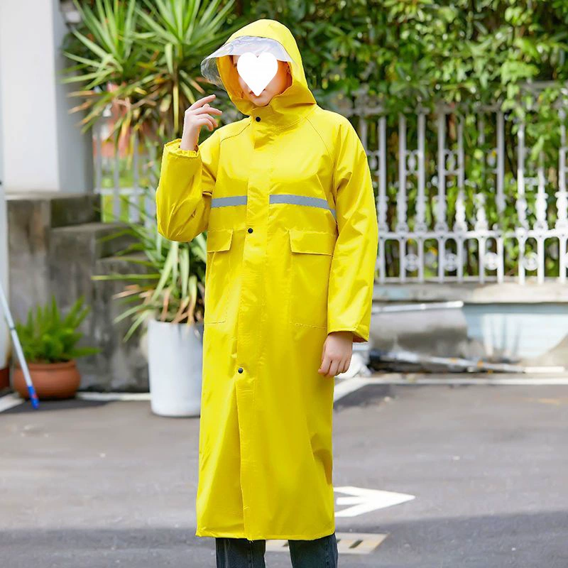 Long raincoat for men and women for hiking, increased thickness, wholesale