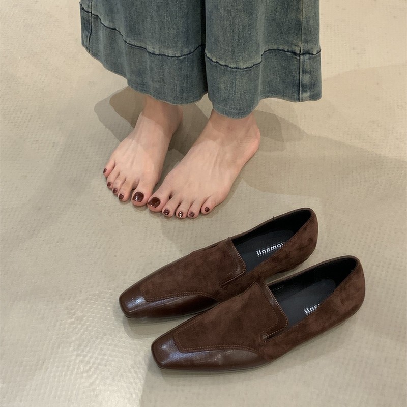 2025年新款小方头低跟女士穆勒鞋百搭气质皮鞋玛丽珍通勤单鞋|undefined