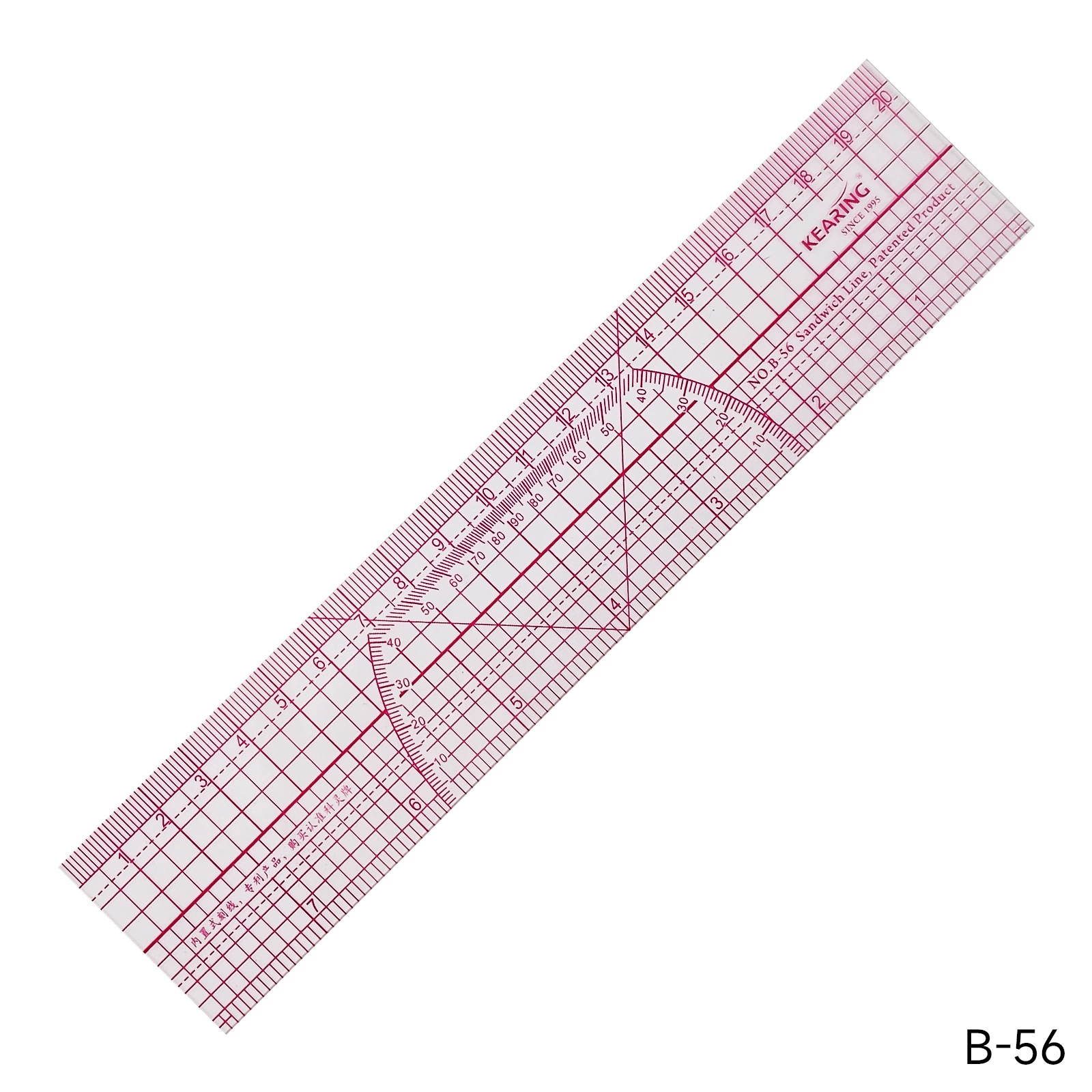 Keling placing ruler clothing pattern ruler plastic tailor ruler tailor tool square ruler sewing tool set