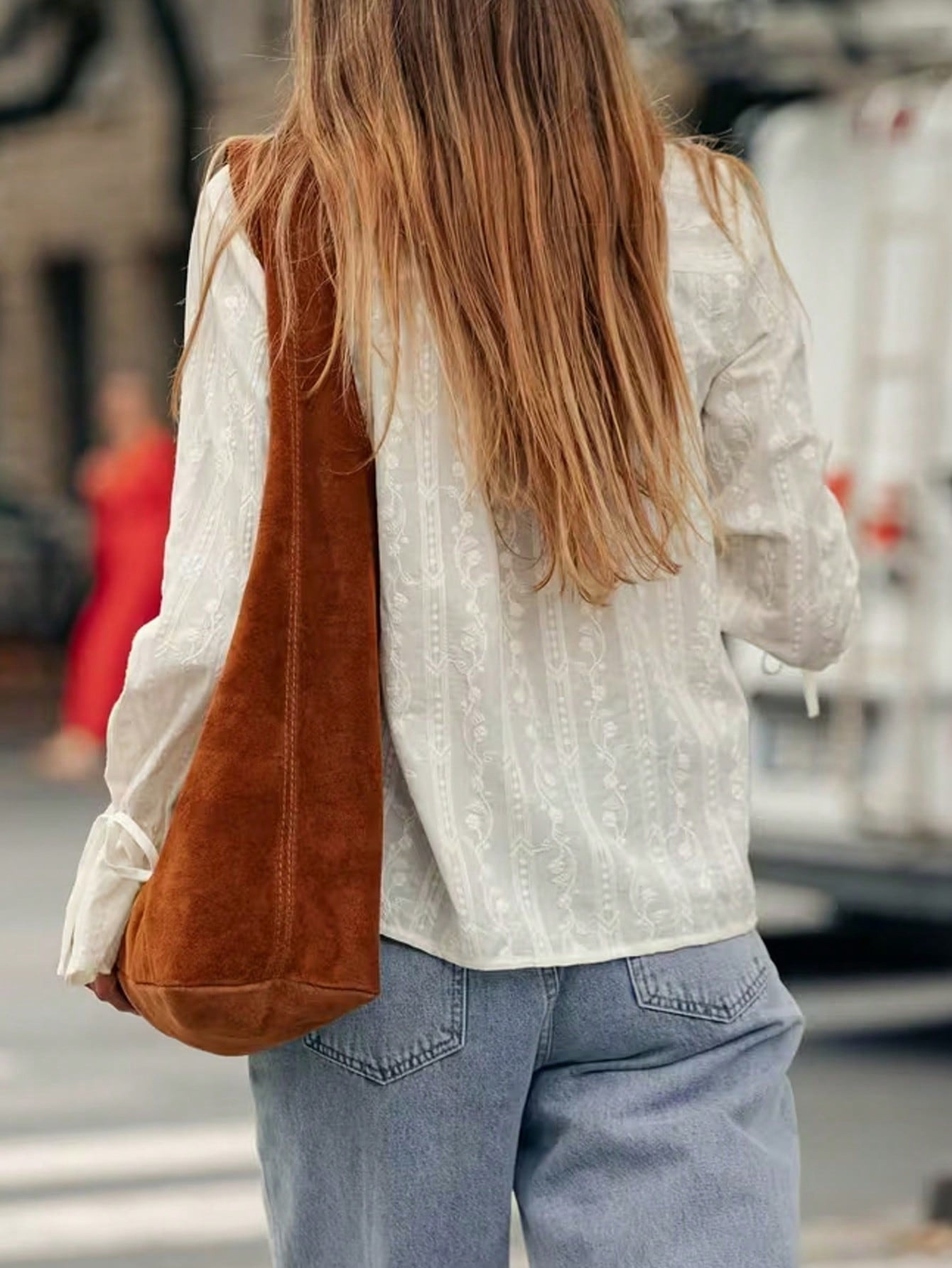 2026 otoño y invierno dulce fresco y suelto de cuello de linterna manga larga camisa bordada camisa de mujer image 3