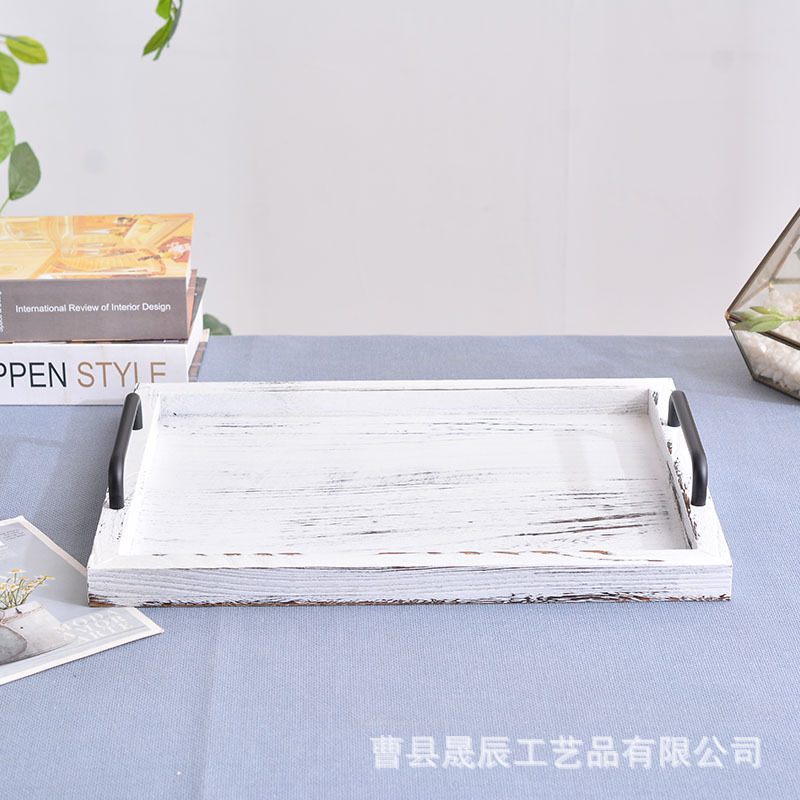 En stock bandeja de madera americana hogar salón fruta té bandeja casual tarde té pastel pan Zen té bandeja