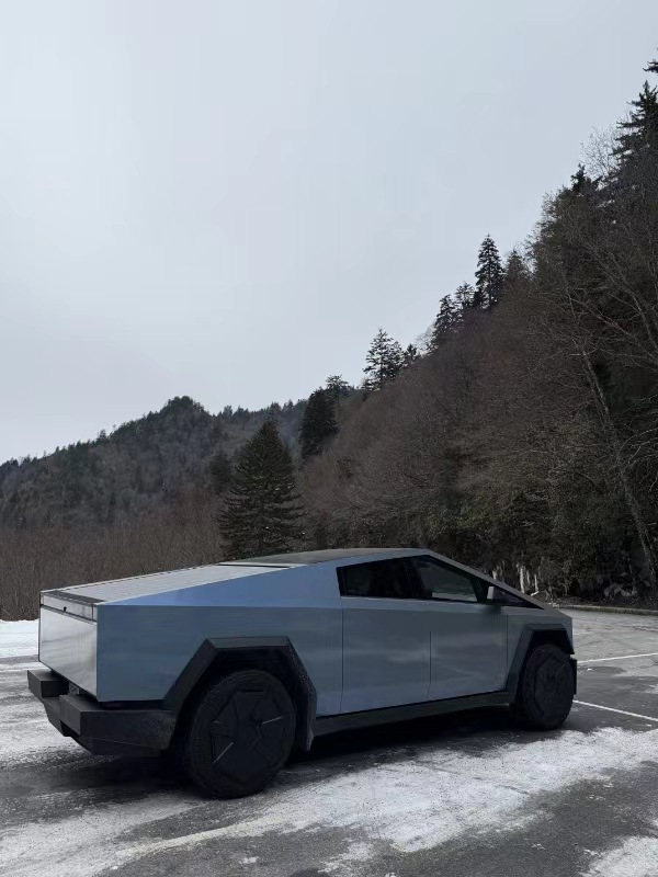 PVC Car Wrap Film for Tesla Cybertruck - Multiple Colors, Carbon Fiber