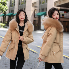パーカー綿服冬服2023ダウン綿服女性用ミドル丈韓国風ゆったり大きいサイズ綿ジャケットコート厚手