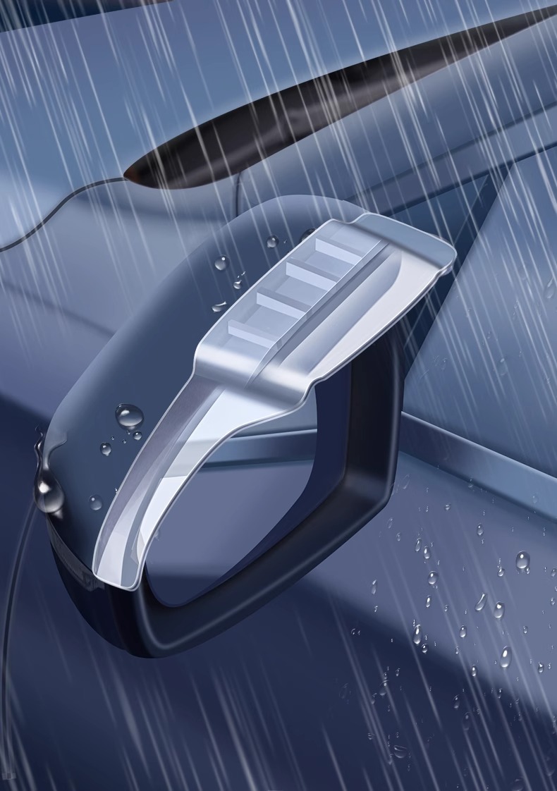 Suitable for Nissan Sylphy, Rain Eyebrow, X-Trail, Qashqai, Rain Guard, Rearview Mirror Rain Eyebrow, Car Rainproof Device