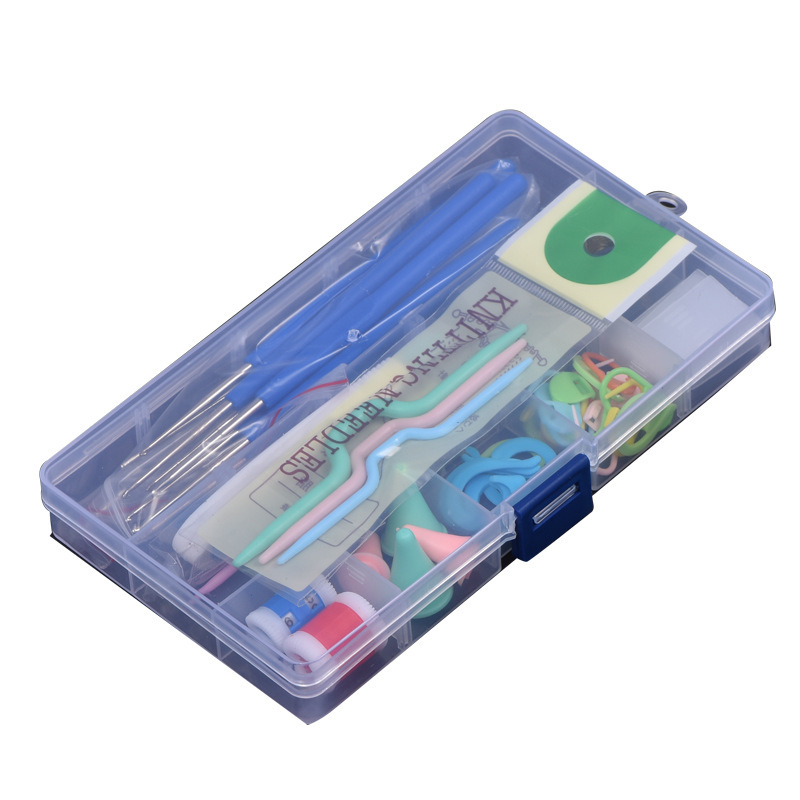 Fuente de fábrica de ganchillo conjunto de herramientas de tejer a mano mango suave de aguja de acoplamiento de aguja de suéter conjunto de aguja de fábrica al por mayor