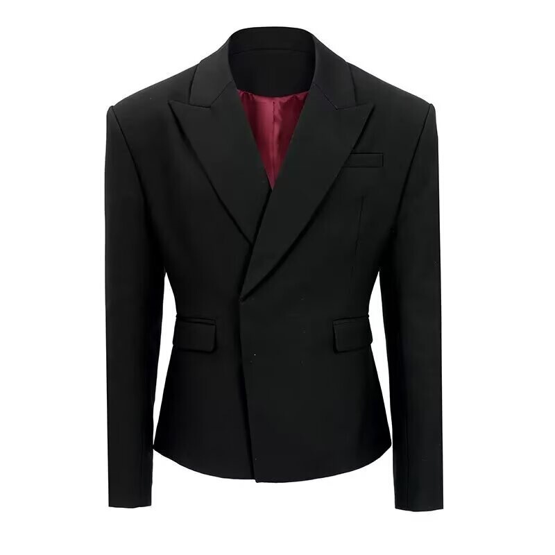 Men's slim-fit suit jacket, casual business formal wear, Korean style, plus size, groomsmen suit, single-piece suit Men's slim-fit suit jacket, casual business formal wear, Korean style, plus size, groomsmen suit, single-piece suit