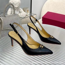 广州发货高品质一比一内外真皮越南泰国迪拜尼日利亚高跟凉鞋气质