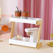 創意Z型雙層收納架便捷可拆分水果蔬菜廚房杯架家用卧室桌面整理