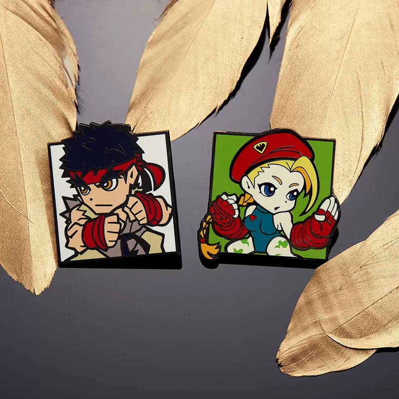卡通街头霸王Street Fighter系列胸针个性日系隆春丽造型珐琅徽章