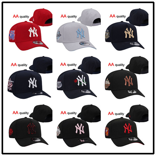 Korean-style NY sunshade crooked cap high quality baseball cap Yankees embroidered hard-top men's and women's all-match sports cap