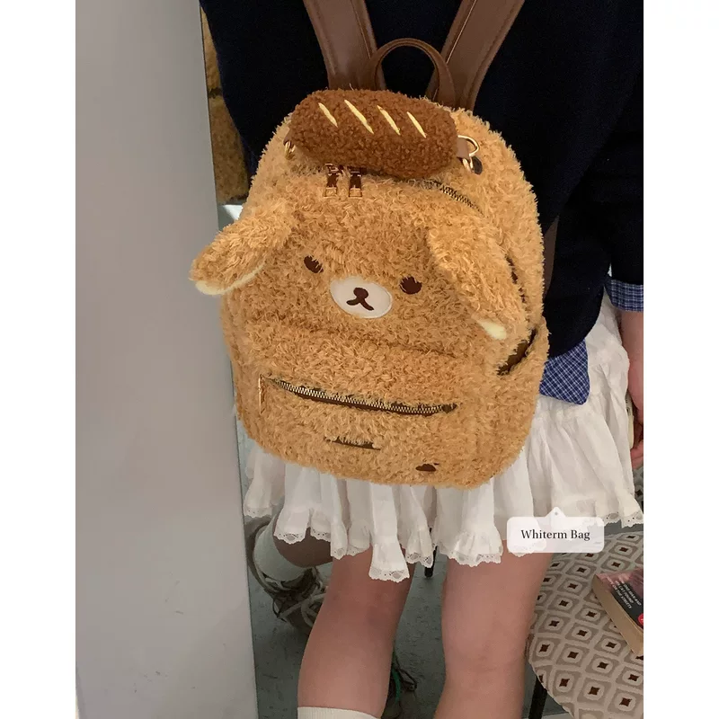 Ёмкий в холод bag, милый рюкзак, корейский стиль, с маленькими медвежатами
