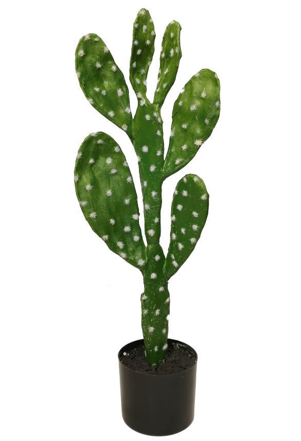 Simulación de cactus cactus en maceta gran planta tropical falsa columna de cactus escena interior decoración de ventana