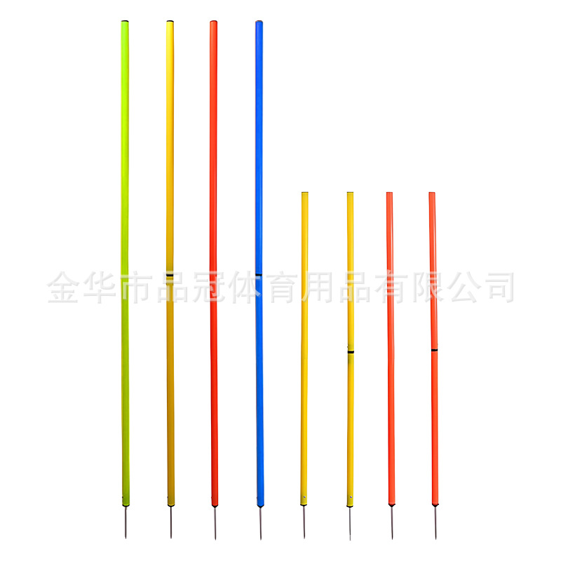 Poste de señalización para entrenamiento de fútbol – barra de tierra de 1.5 m, bandera, obstáculo, advertencia