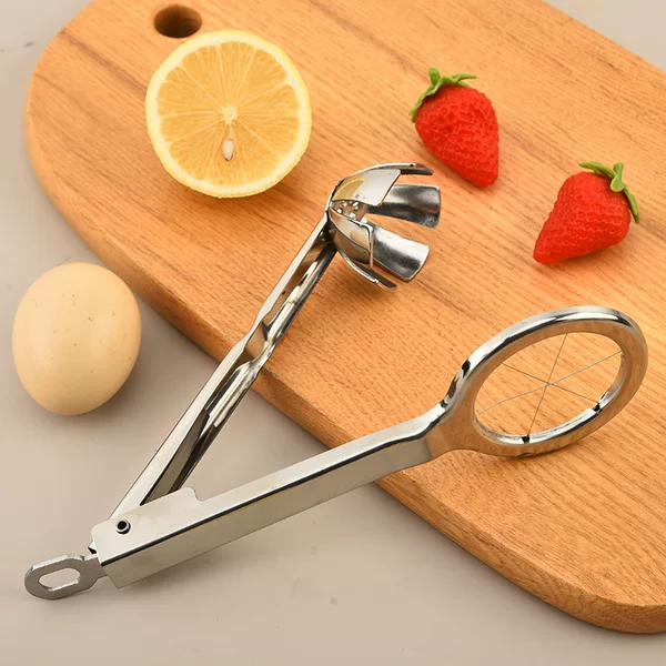 Cross-border Hot Sale Stainless Steel Egg Cutter Kitchen Egg Split Songhua Egg Cutter Handheld Egg Cutter in stock