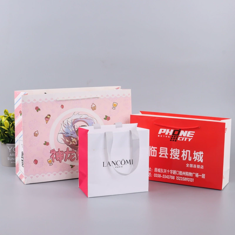 повседневная и модная подарочная сумка, сумка для ювелирных изделий, сумка для одежды, бумажный пакет, белая карта, бумажный пакет с черной картой, оптовая продажа, настраиваемый логотип