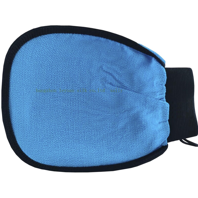 Cross-Border Bath Towel 150D Fine Yarn Strong Decontamination Bath Gloves New Edge-Sealed Luxury High-End Bath Towel Gloves