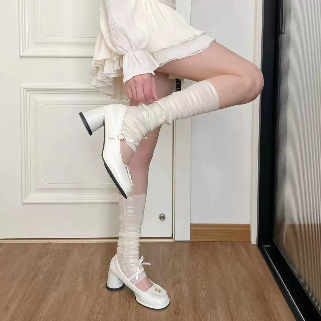 Летние ажурные накидки для ног, японское шелковое трикотажное колготки, защита от солнца для женщин, one size