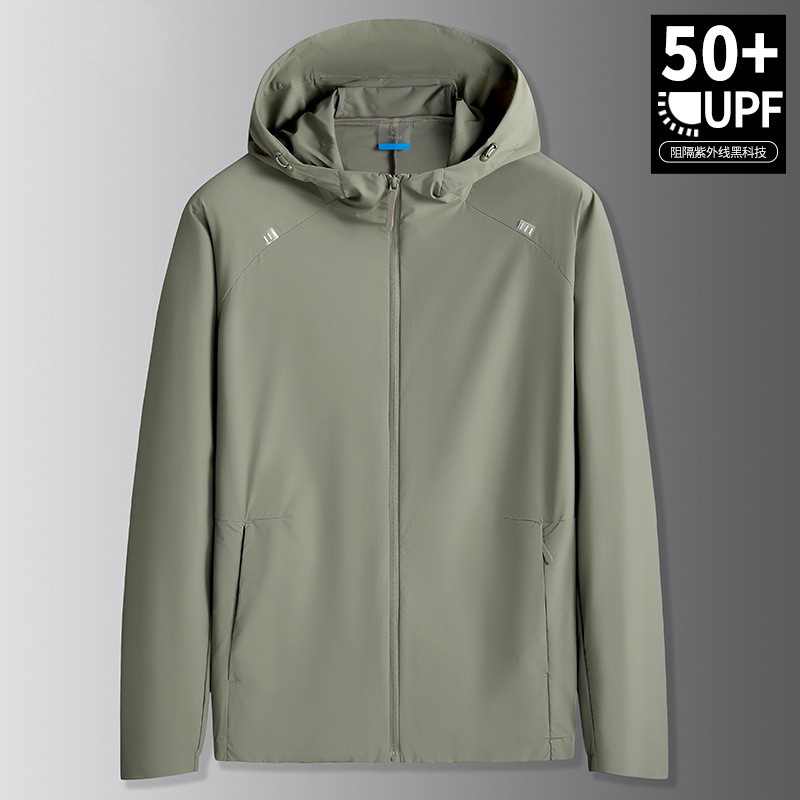 Fat brother 2025 fashion hooded sunscreen men's plus size outdoor fishing skin clothing fat guy summer thin