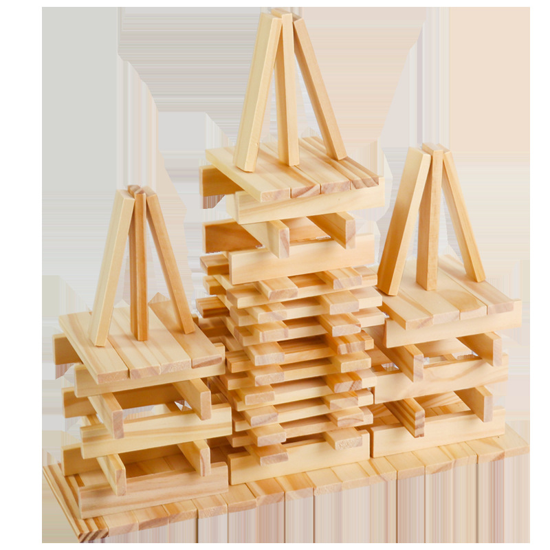 Montessori Variedad de troncos apilados Alto Educación temprana Montaje de troncos de construcción Bloques de construcción Jardín de infantes Juguetes educativos al por mayor