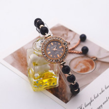 爆款镶钻数字刻度面表盘珍珠可调节抽绳手链手表时尚轻奢气质百搭