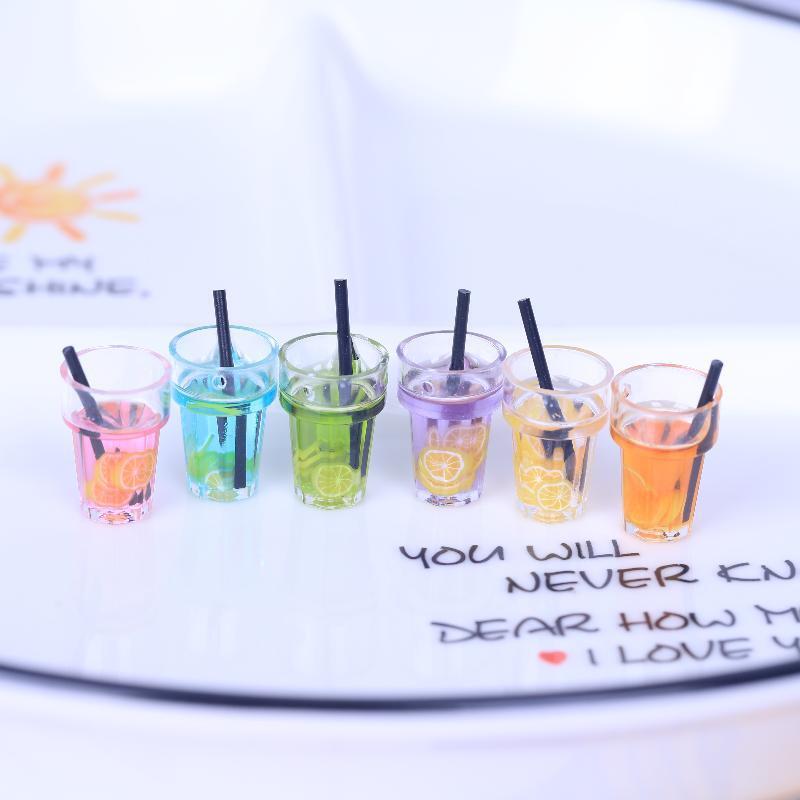Ice Black Tea with Hanging Holes, Simulated Straw Lemon Juice Cup, DIY Keychain, Mobile Phone Chain, Earrings Pendant Material Ice Black Tea with Hanging Holes, Simulated Straw Lemon Juice Cup, DIY Keychain, Mobile Phone Chain, Earrings Pendant Material