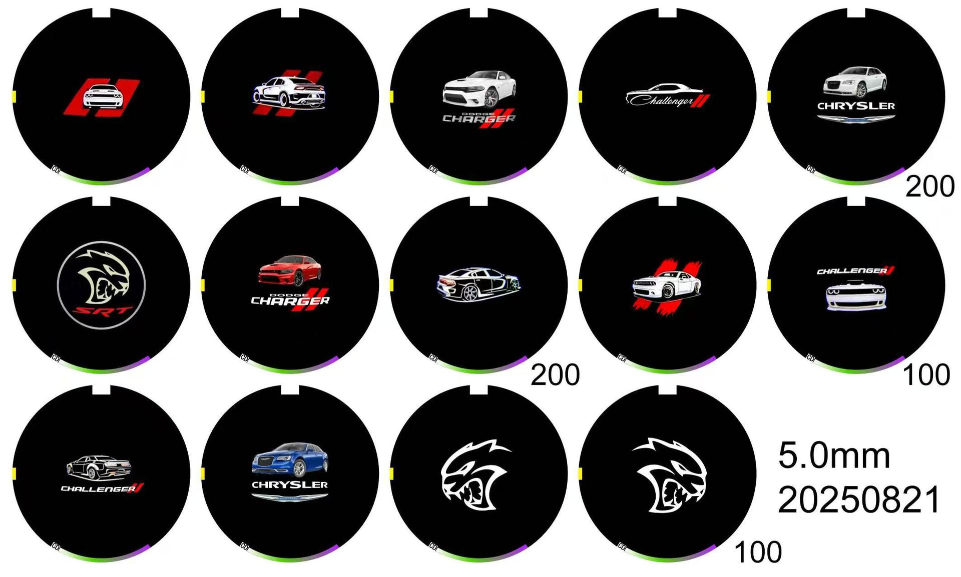 Aplicable a Dodge Challenger SRT puerta de bienvenida lámpara de proyección lámpara de reforma lámpara de puerta