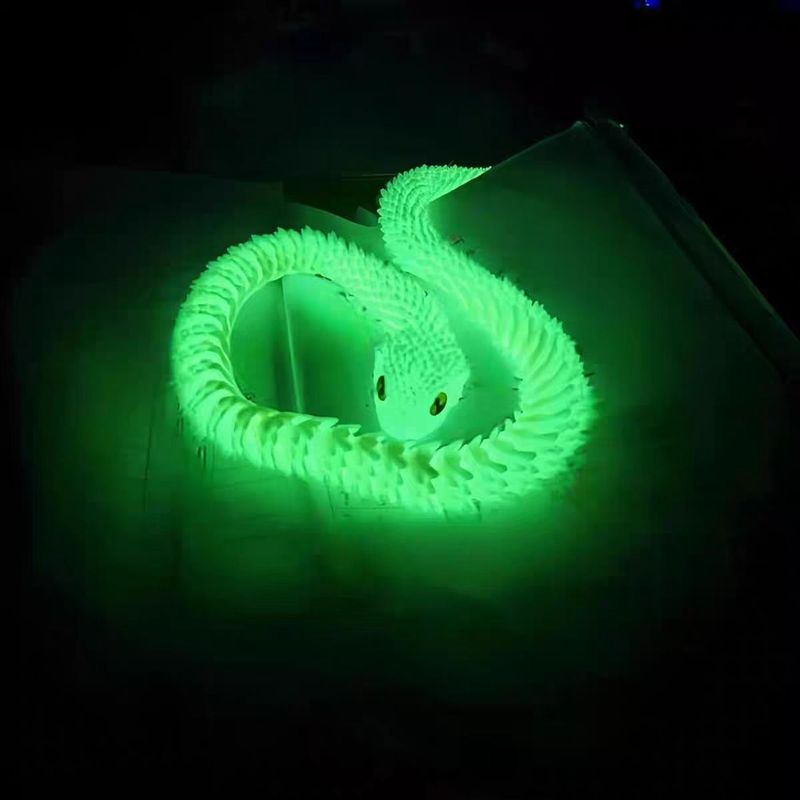 夜光蛇3d打印蝰蛇渐变全关节可动仿真玩具男创意桌面摆件礼物|undefined