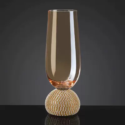 ámbar - Copa de champán 260ml - Diamante dorado