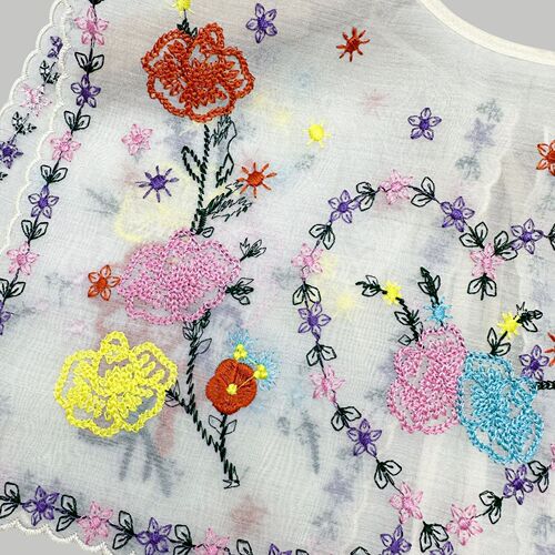 Hot selling navy collar embroidered flower apricot color shawl T-shirt decoration fake collar new color embroidered cloud shoulder fake collar